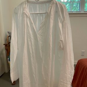 Dosa Cotton Blouse/Tunic with Lace